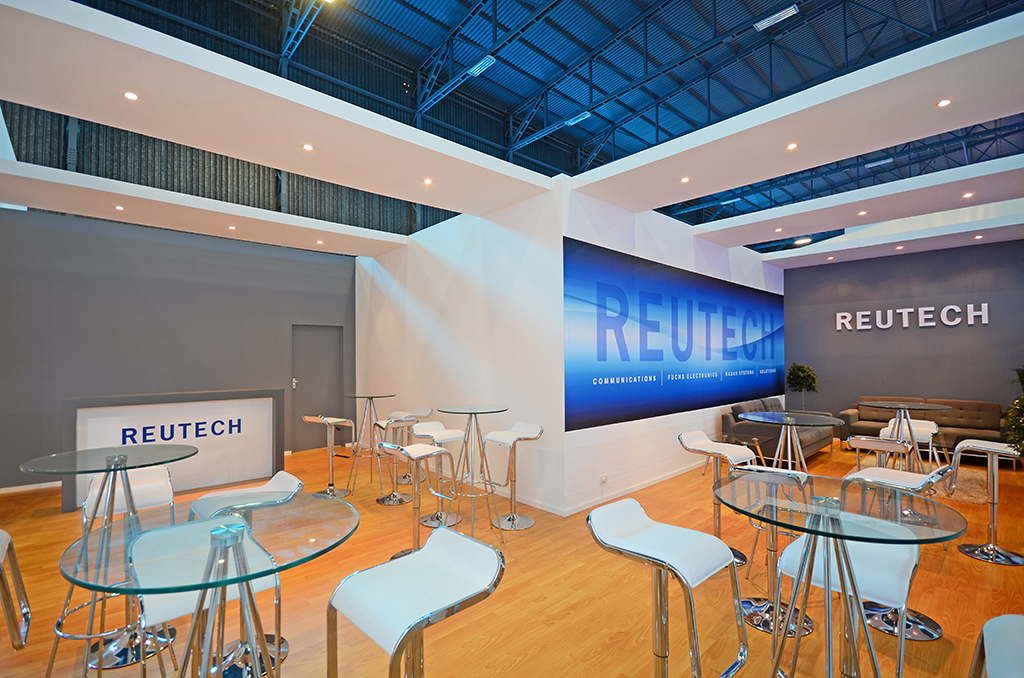 Real estate photography- interior of Reutech exhibition stand at the Waterkloof-Airbase expo